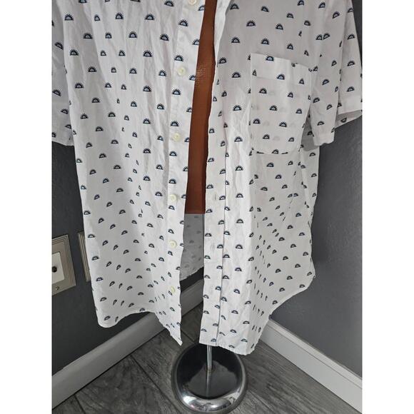 Men's Goodfellow Button Up Shirt Size XL Slim Sun White Short Sleeve 100% Cotton - Picture 7 of 12